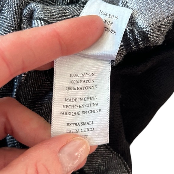 Rails black and white plaid long sleeve collared button-down soft shirt size XS - Picture 7 of 8